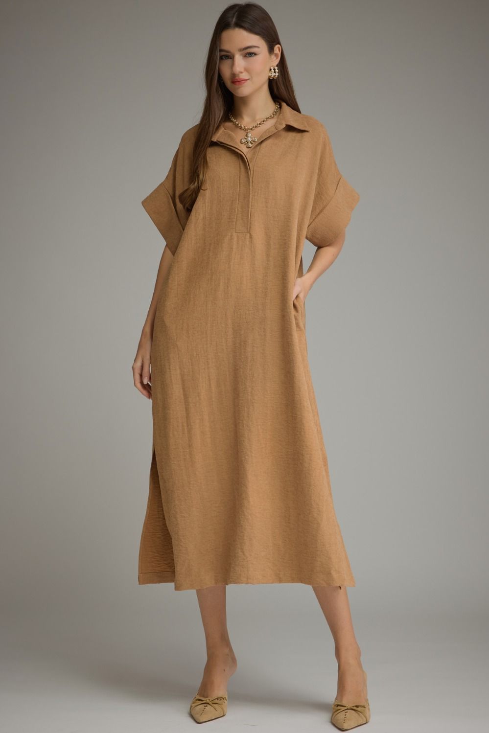 Camel Shirt Dress