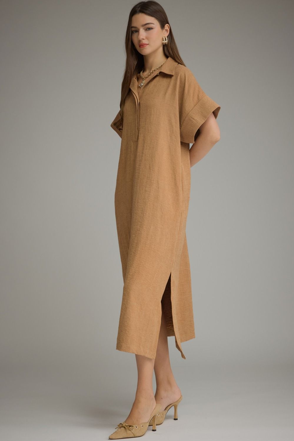 Camel Shirt Dress