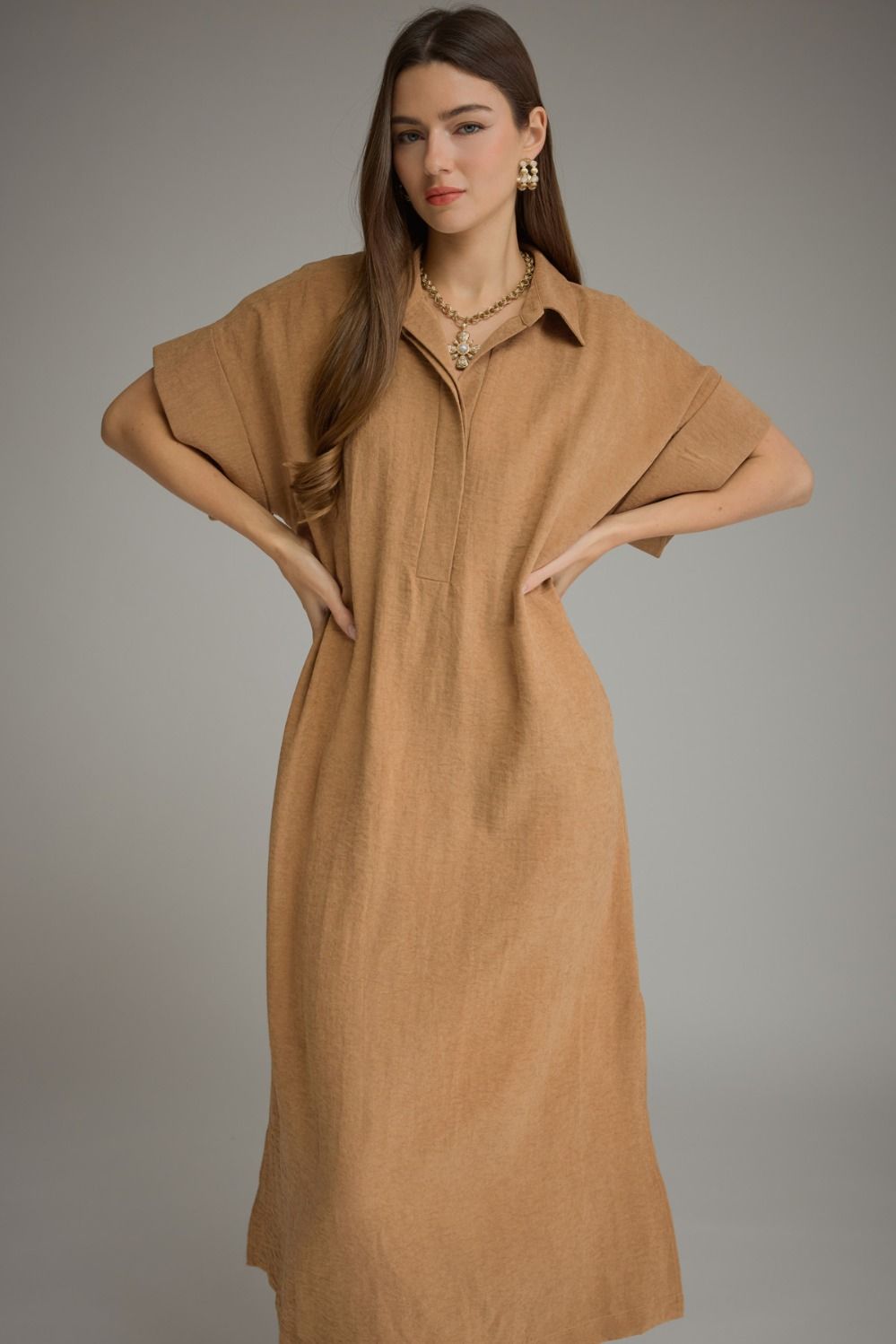 Camel Shirt Dress