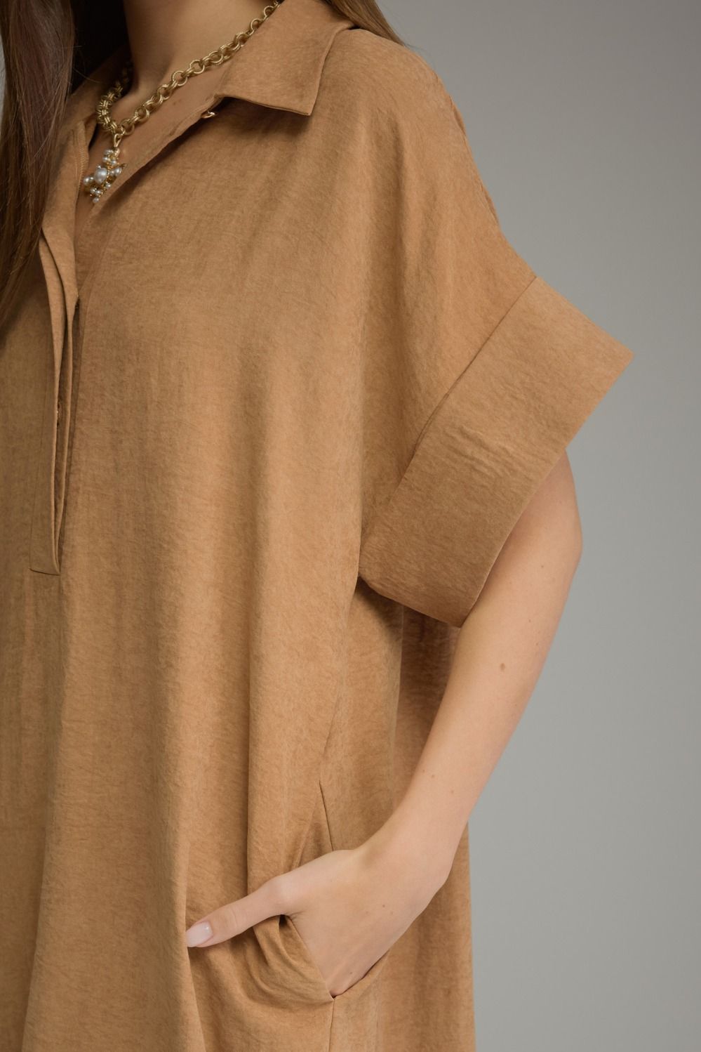 Camel Shirt Dress