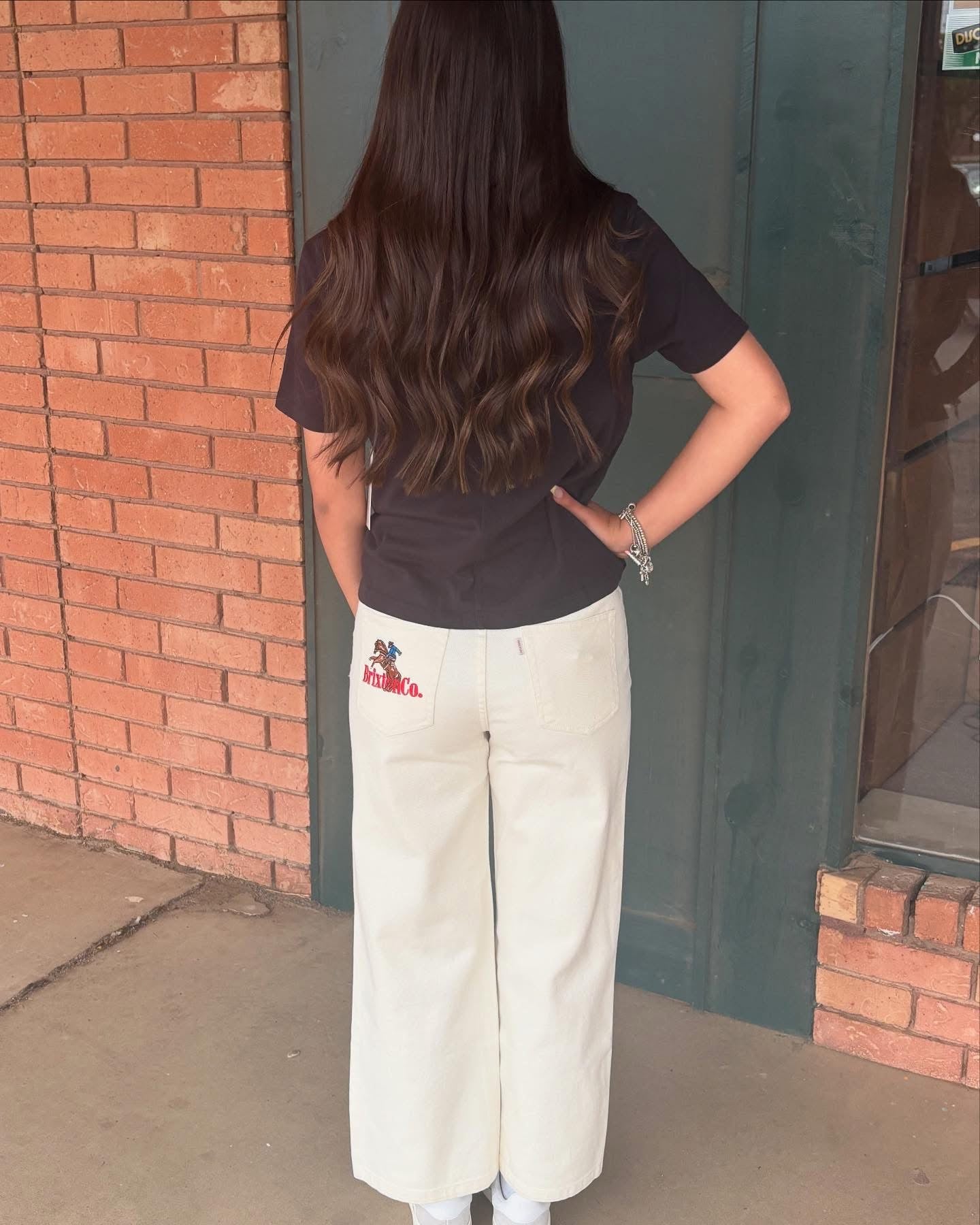 Brixton Margo Cropped 5-Pocket Pant - Off White
