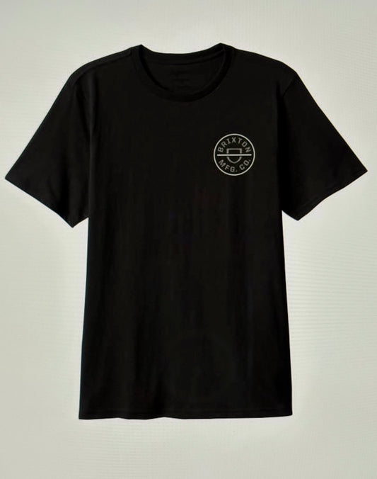 Brixton Crest II T-Shirt Black/Dark Sage/Warm Grey
