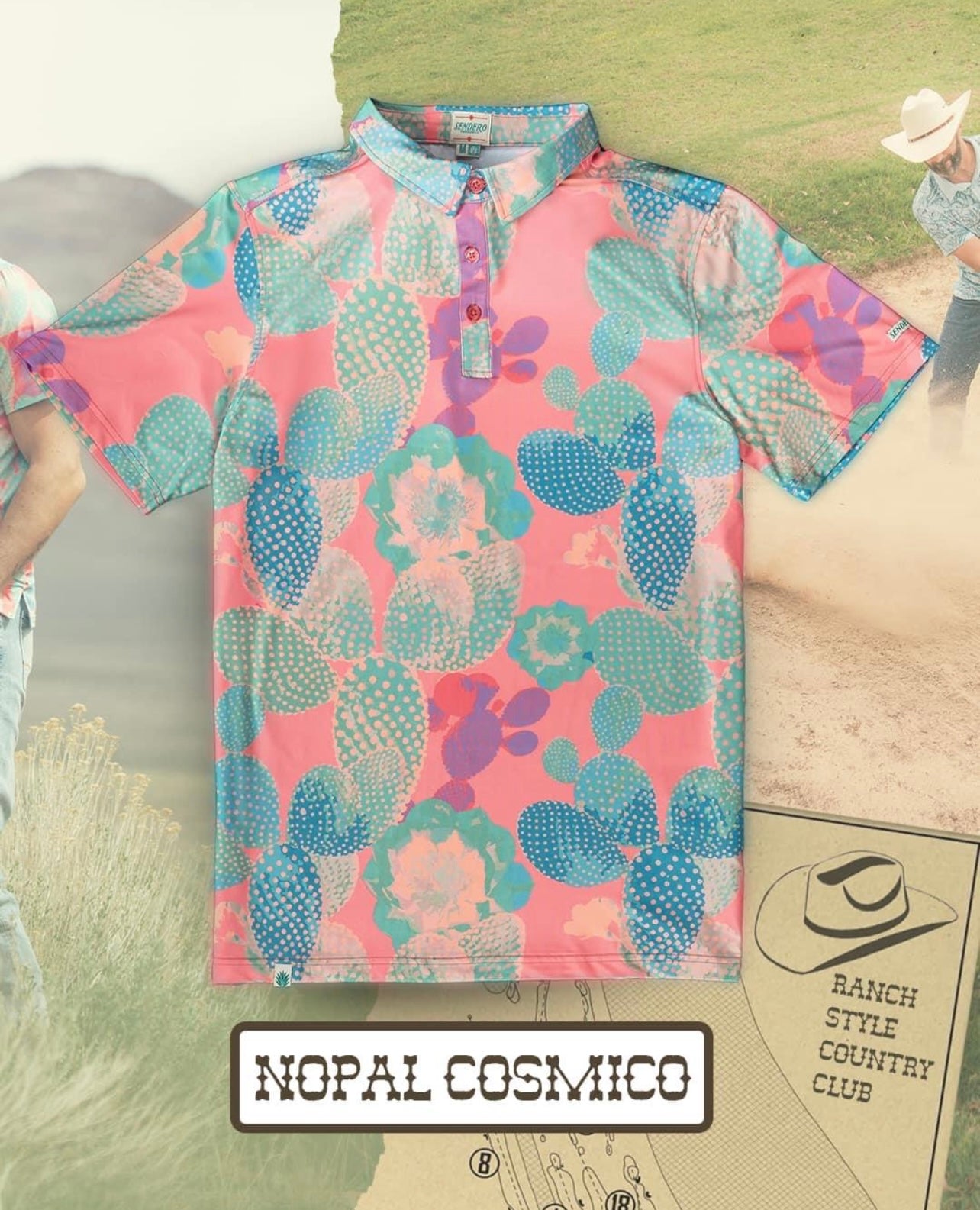 High Noon Performance Polo-Nopal Cosmico