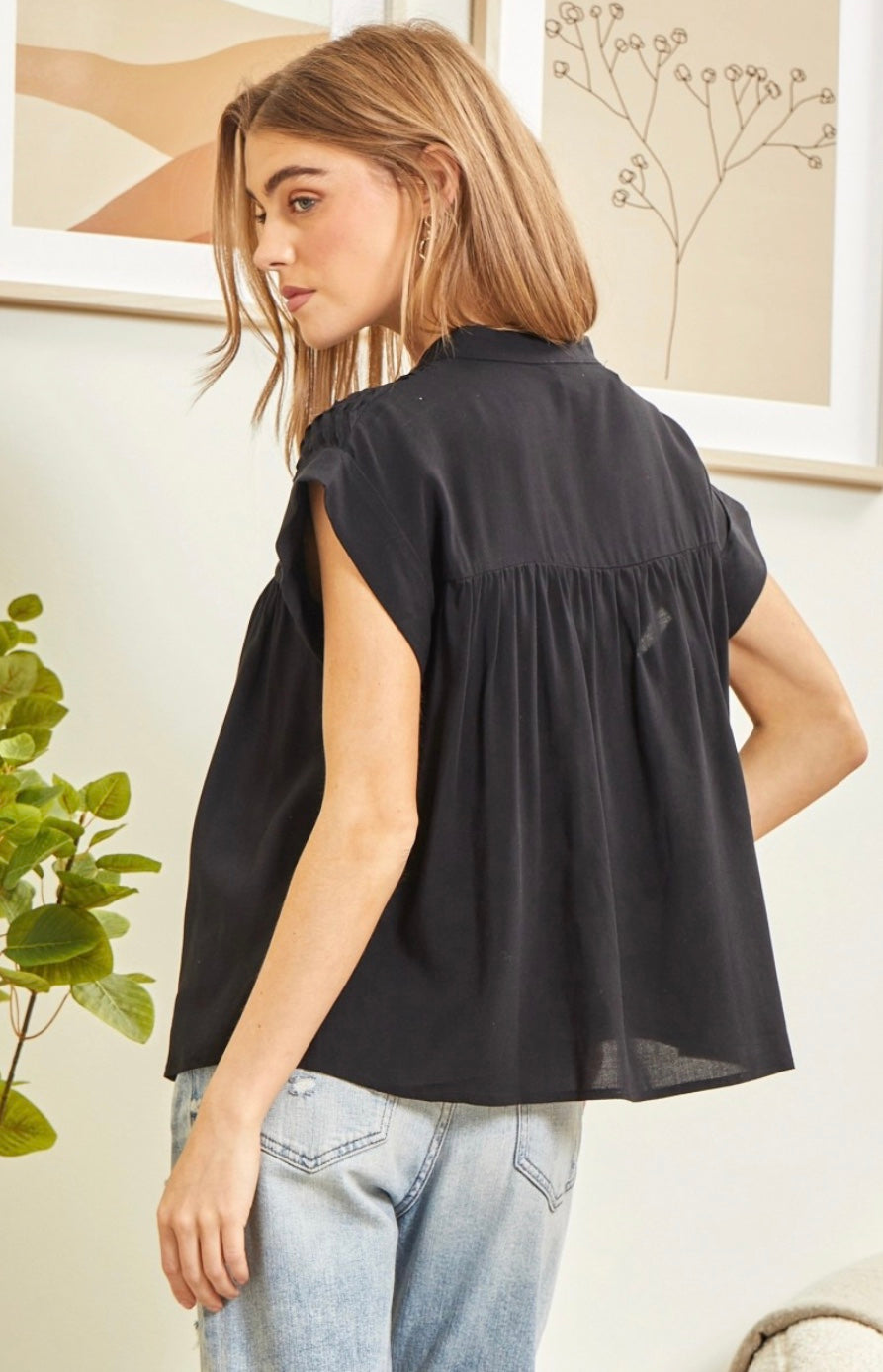 Easy Solid Top (Black or Ivory)