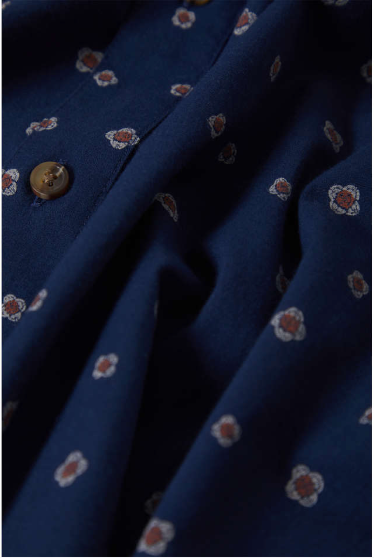 Brixton MIDNIGHT BLUE GEO Charter Print Button Down Shirt