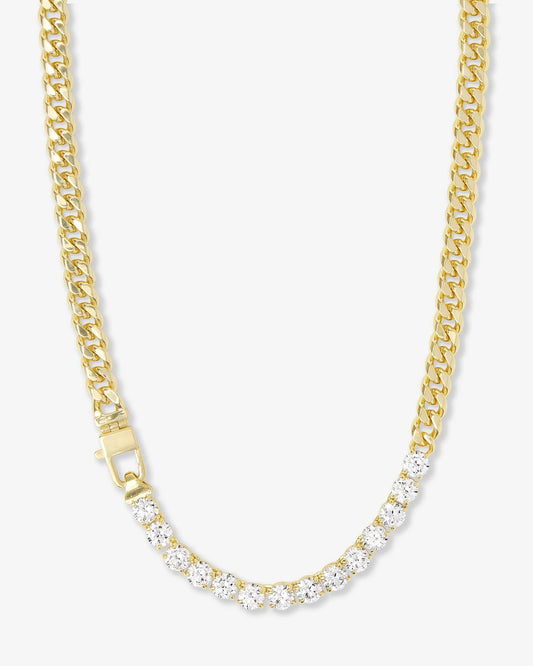Melinda Maria Julian REALLY Loves Diamonds Necklace Gold|White Diamondettes 18"
