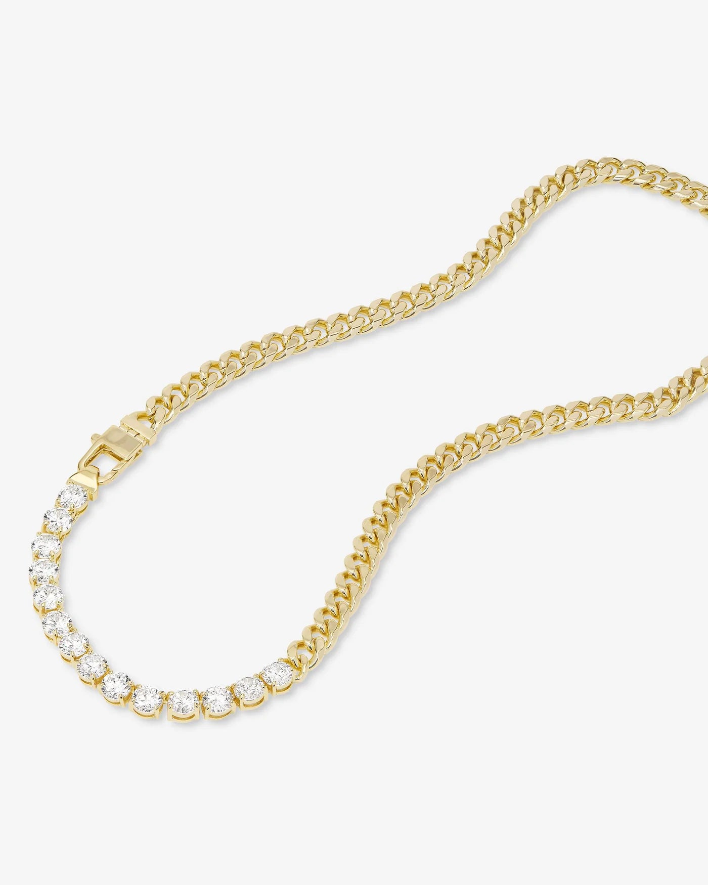 Melinda Maria Julian REALLY Loves Diamonds Necklace Gold|White Diamondettes 18"