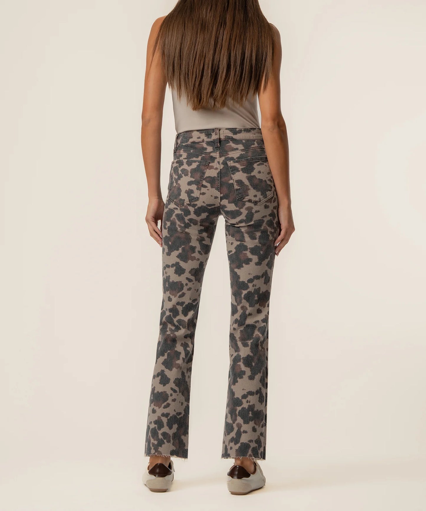 KUT from the KLOTH Kelsey High Rise Ankle Flare in Taupe