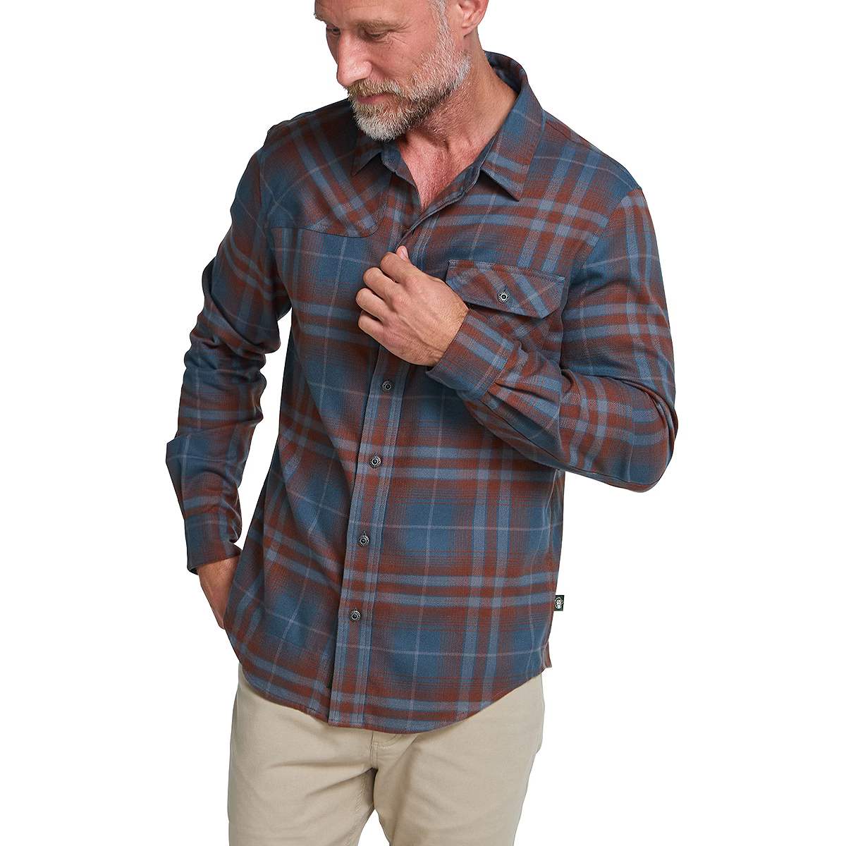 Howler Bros Harker's Flannel: Kempton Plaid Dark Slate