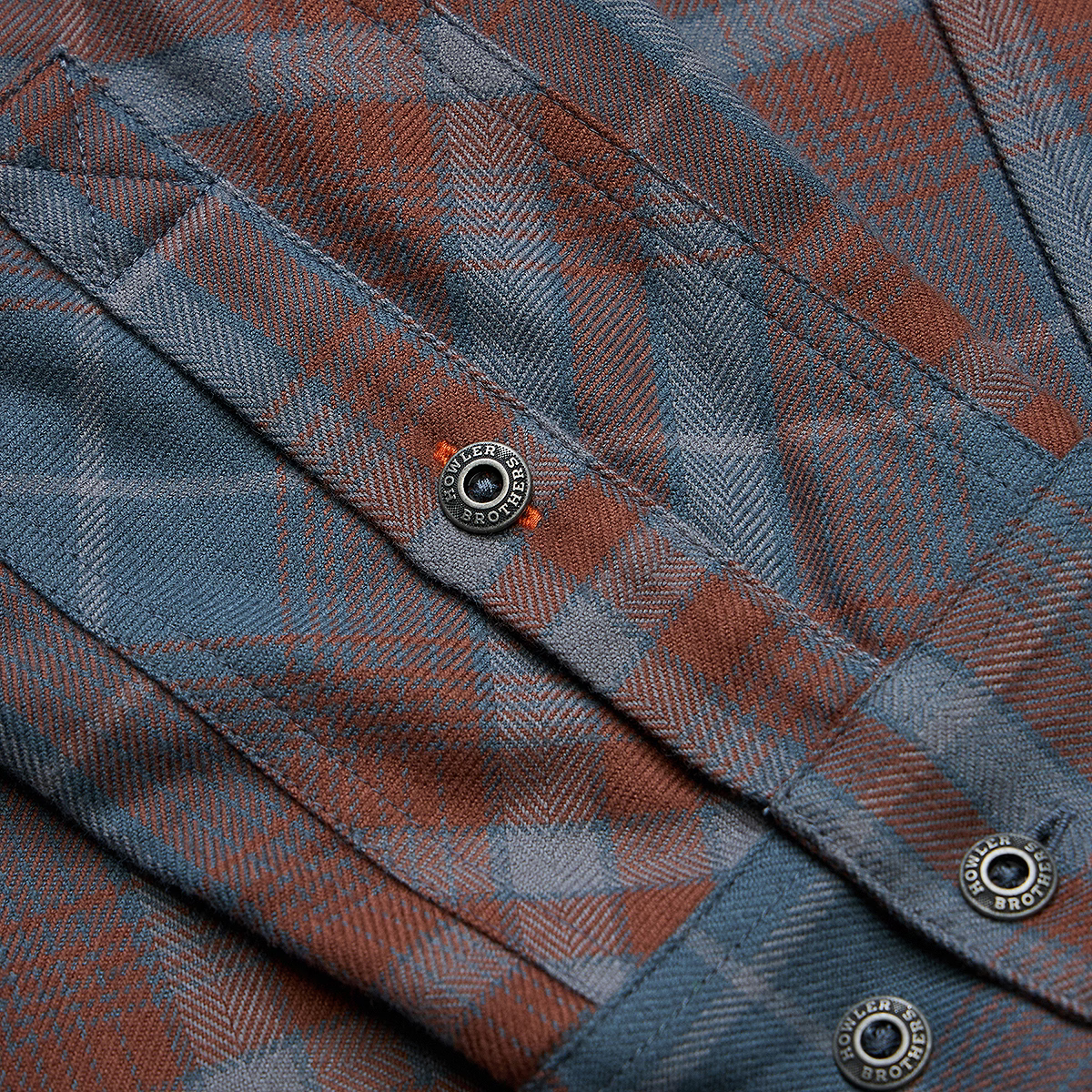Howler Bros Harker's Flannel: Kempton Plaid Dark Slate