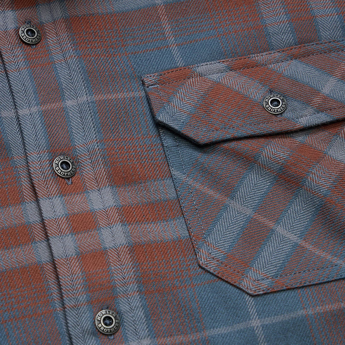 Howler Bros Harker's Flannel: Kempton Plaid Dark Slate