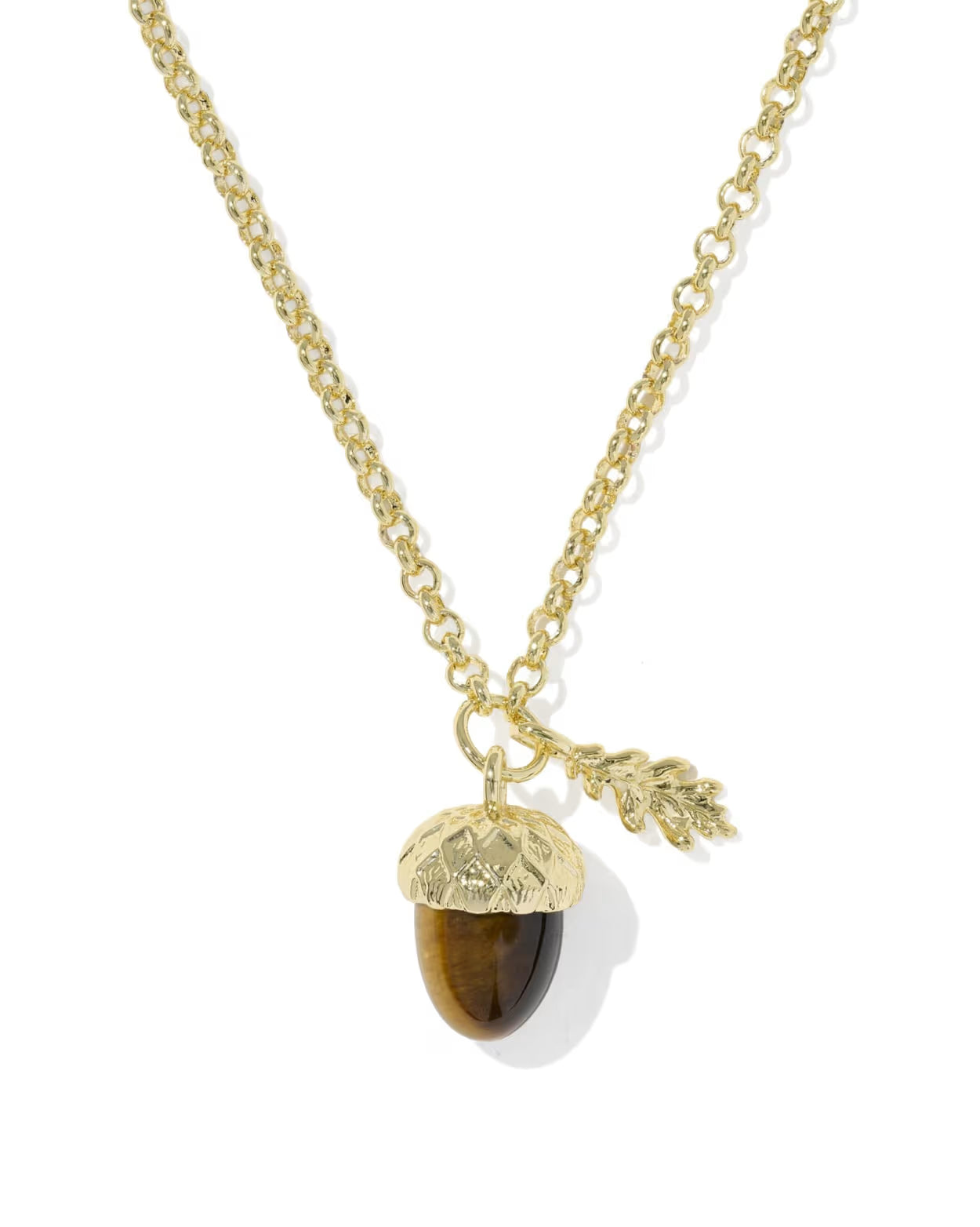 Kendra Scott Acorn Gold Short Pendant Necklace