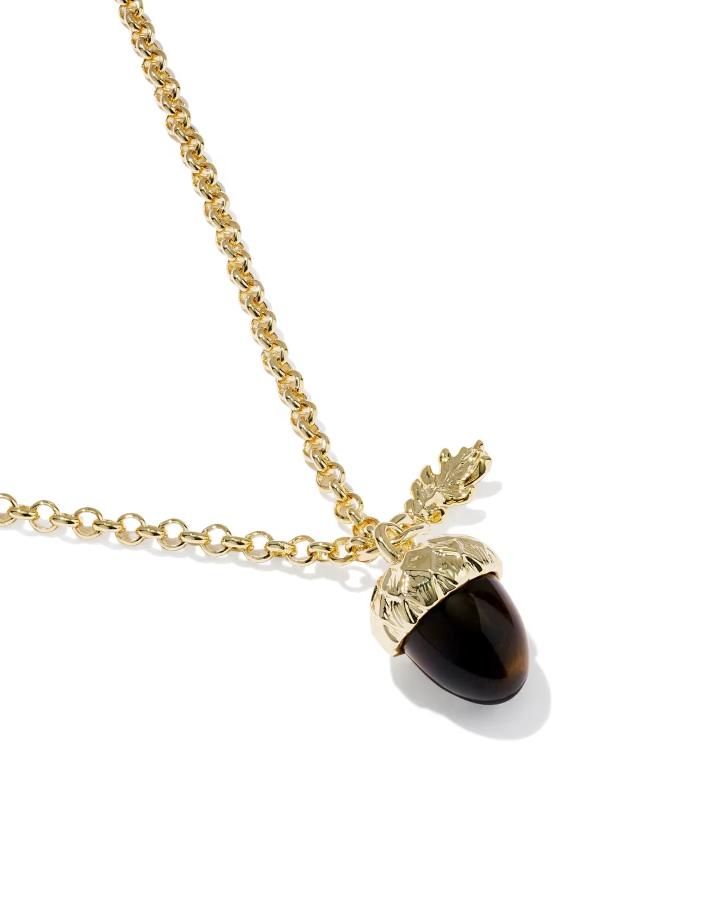 Kendra Scott Acorn Gold Short Pendant Necklace