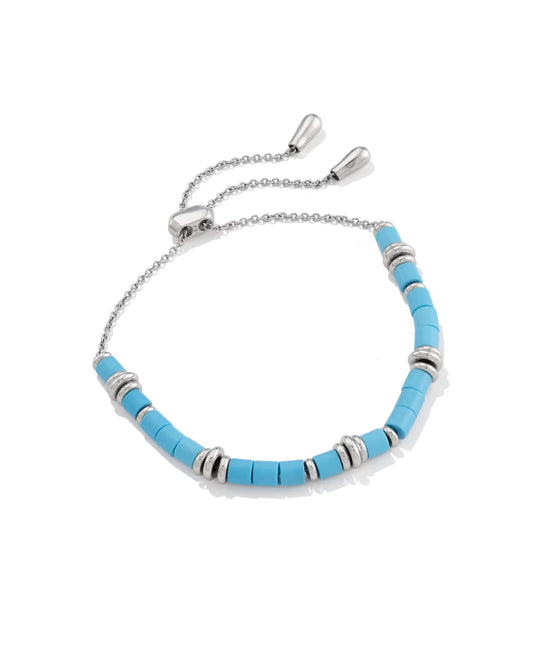 Kendra Scott Bree Silver Beaded Delicate Chain Bracelet