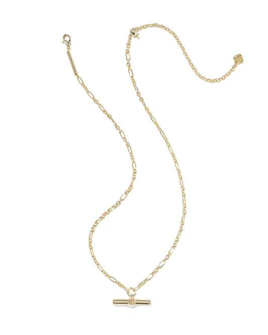 Kendra Scott Bree Gold Metal T Bar Short Pendant Necklace - Gold