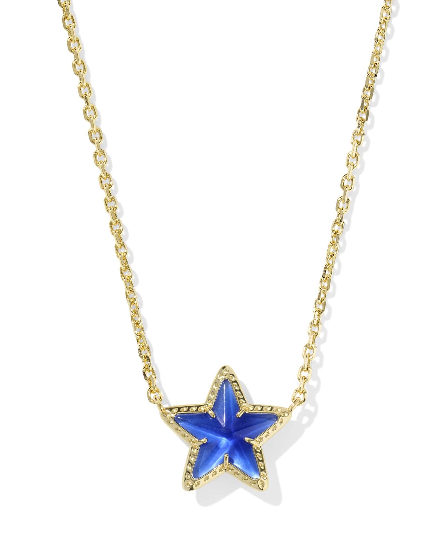 Kendra Scott Cassidy Gold Short Pendant Necklace (Cobalt, Ivory or Red)