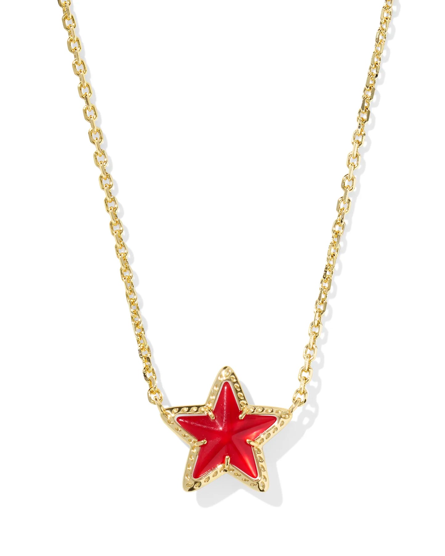 Kendra Scott Cassidy Gold Short Pendant Necklace (Cobalt, Ivory or Red)