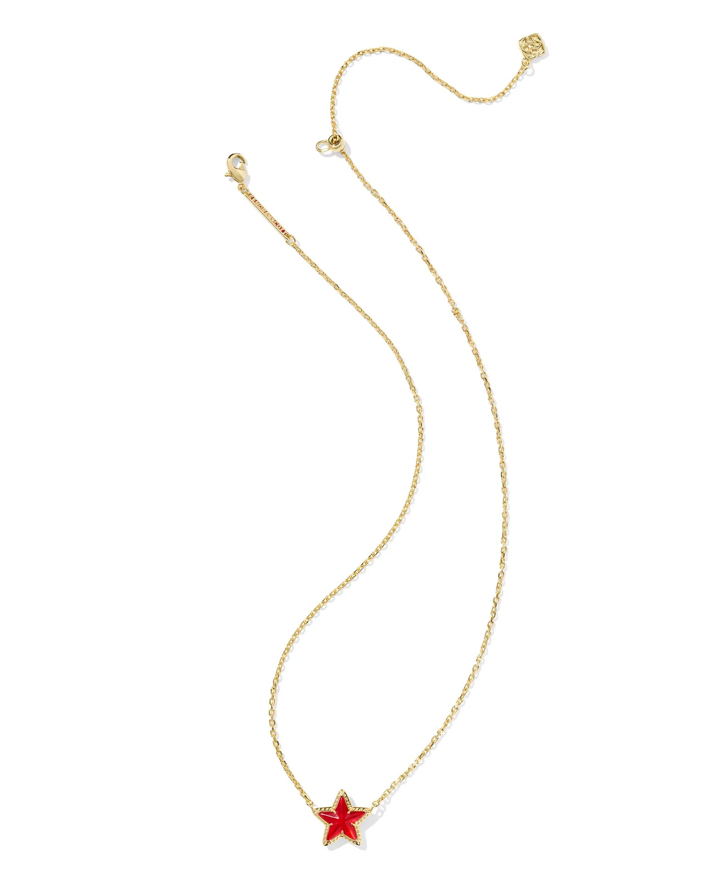 Kendra Scott Cassidy Gold Short Pendant Necklace (Cobalt, Ivory or Red)