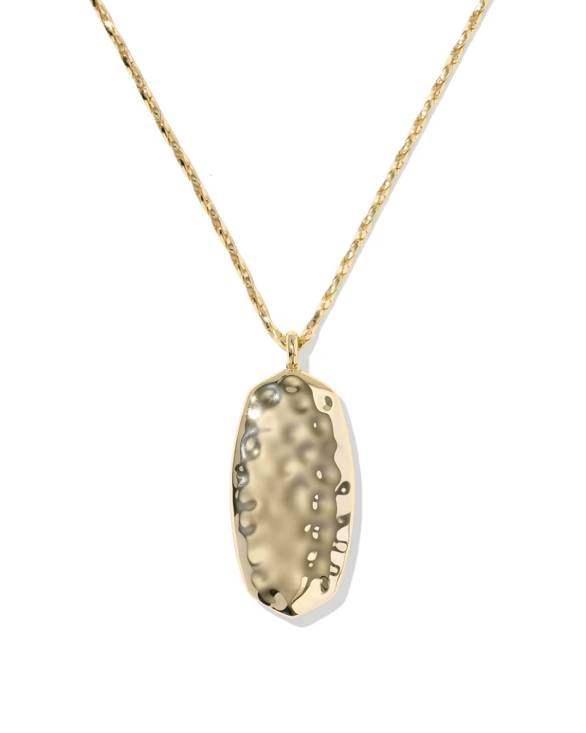 Kendra Scott Danielle Riveted Gold Long Pendant Necklace -  Ivory Mother-of-Pearl
