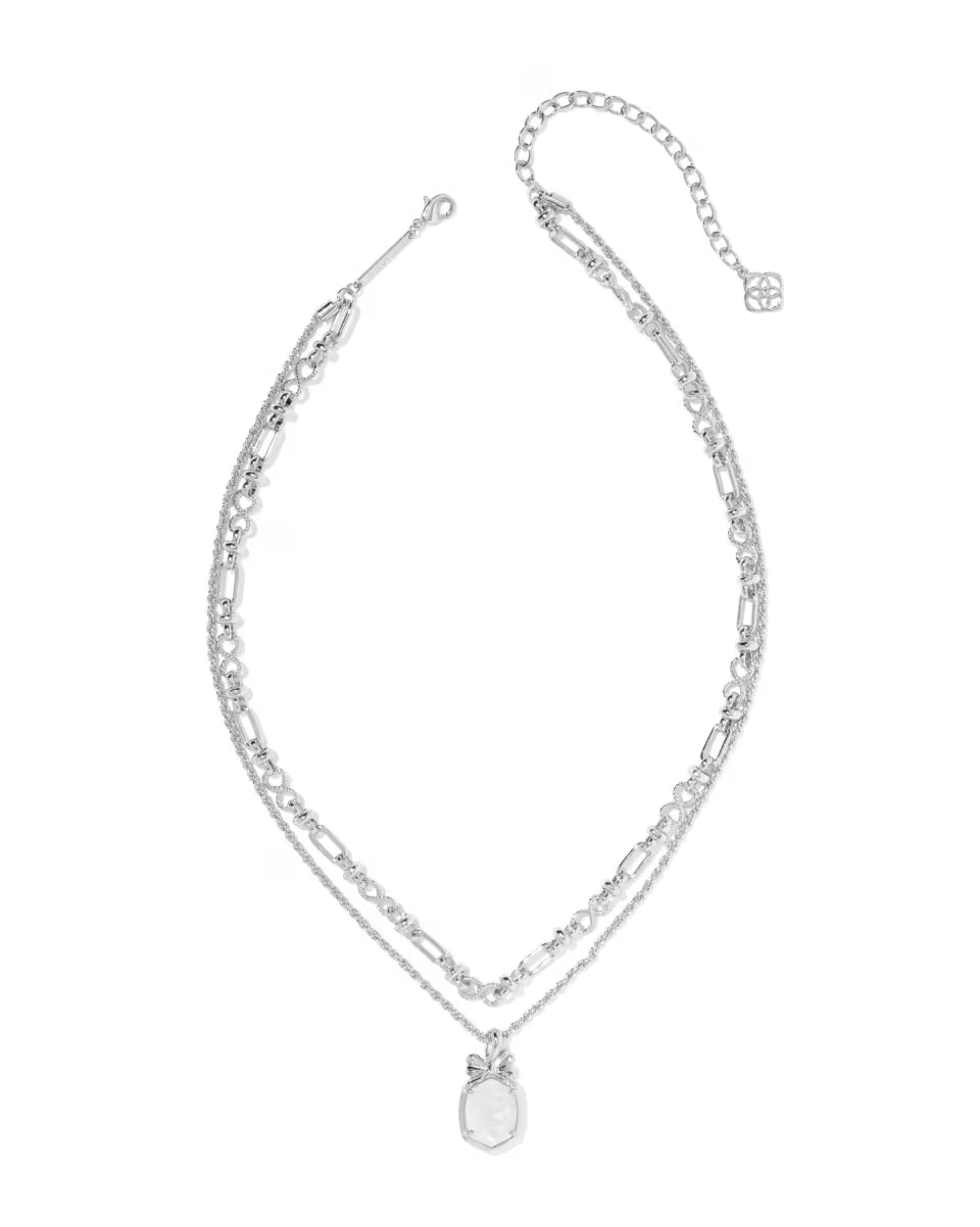 Kendra Scott Daphne Bow Silver Multi Strand Necklace