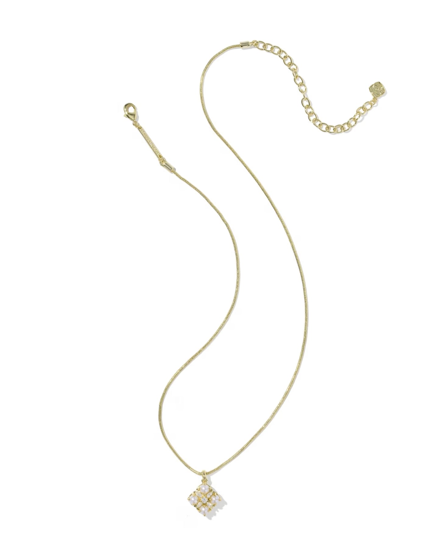 Kendra Scott Dira Pearl Gold Short Pendant Necklace