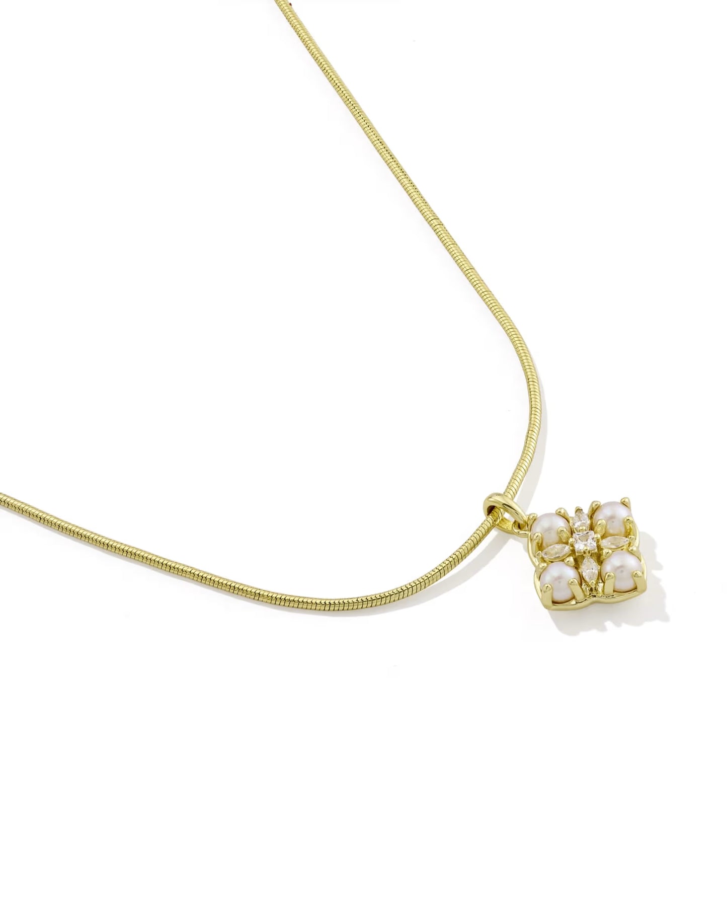 Kendra Scott Dira Pearl Gold Short Pendant Necklace