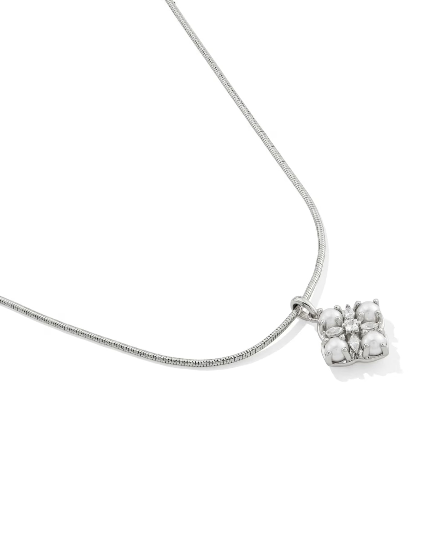 Kendra Scott Dira Pearl Silver Short Pendant Necklace