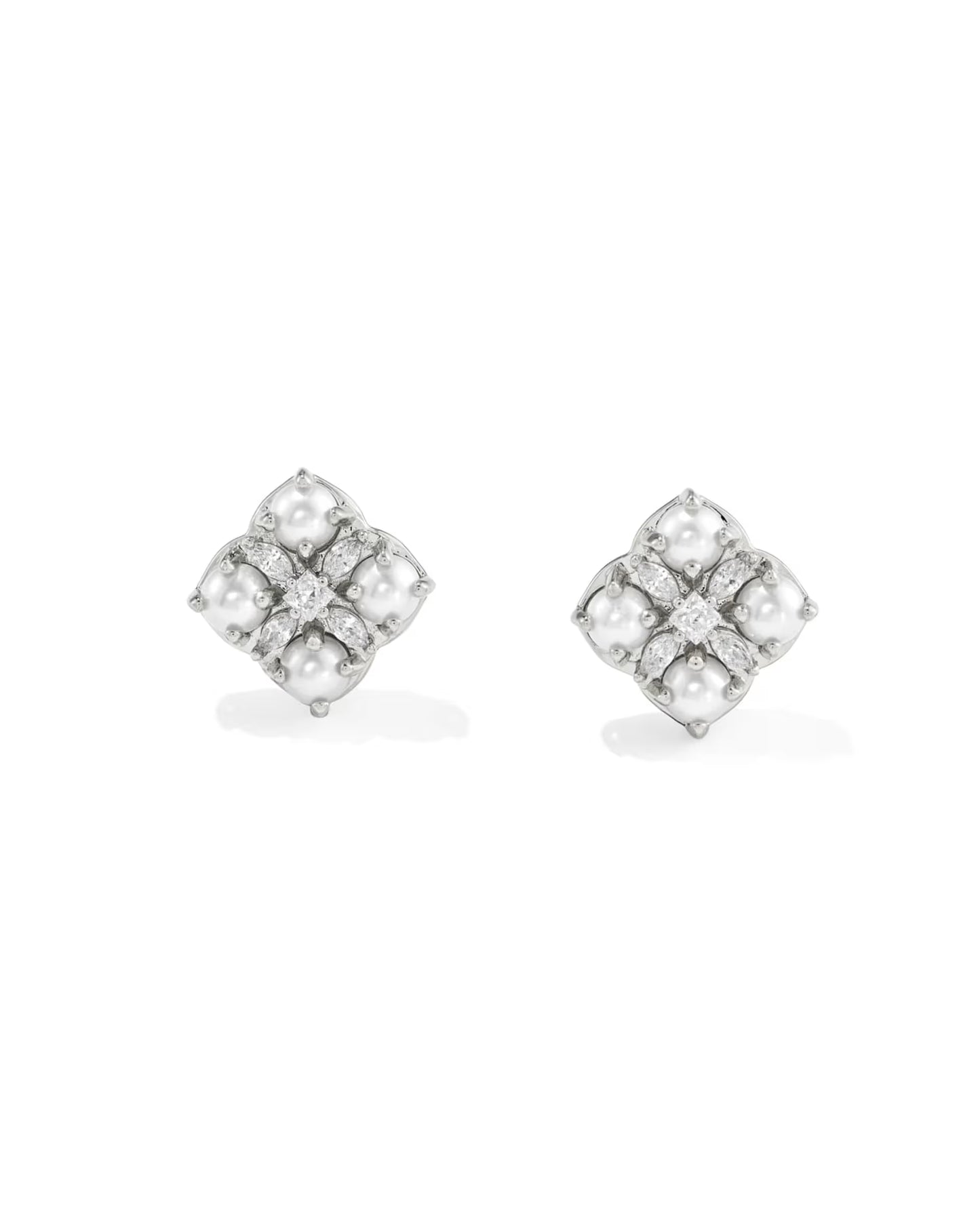 Kendra Scott Dira Pearl Silver Stud Earrings