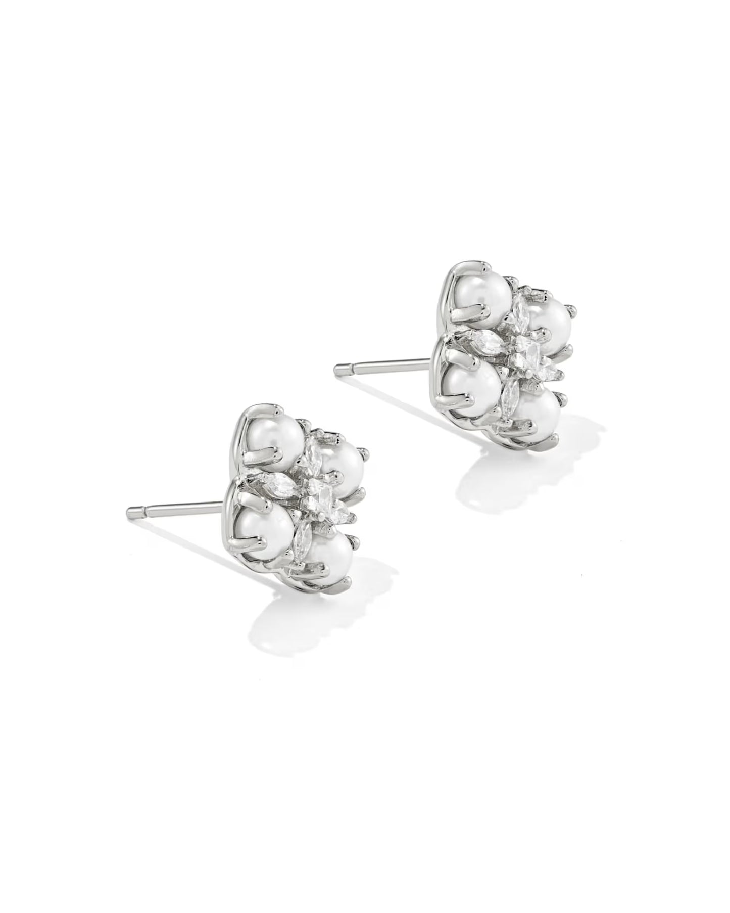 Kendra Scott Dira Pearl Silver Stud Earrings