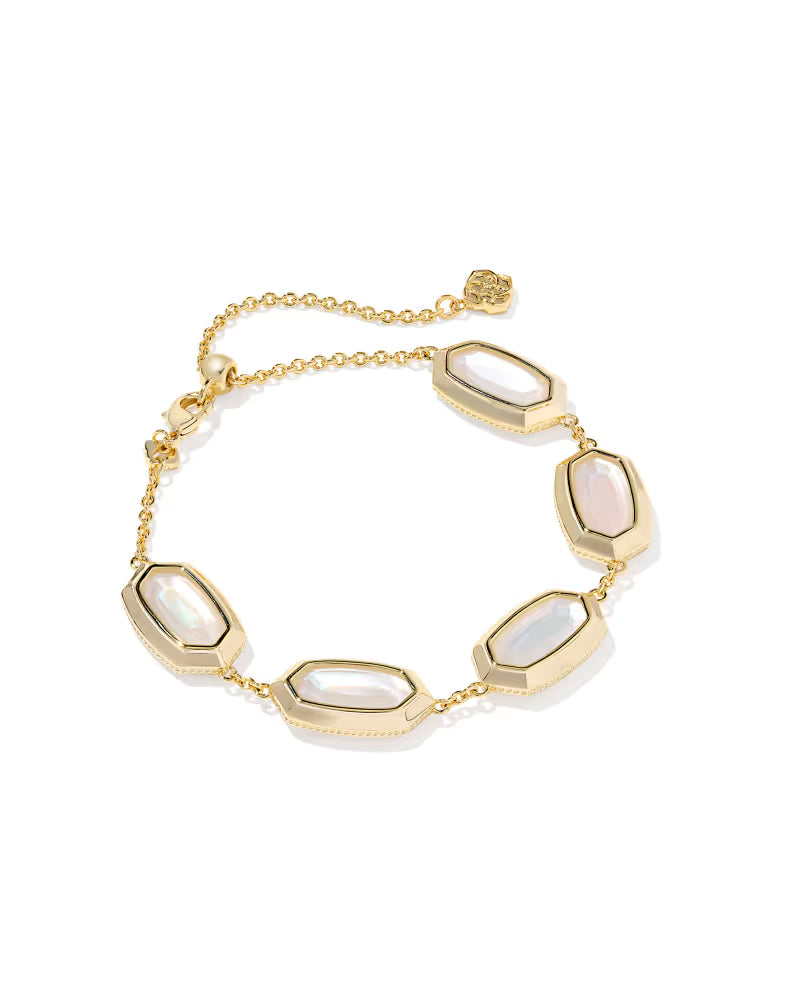 Kendra Scott Elaina Bezel Gold Delicate Chain Bracelet