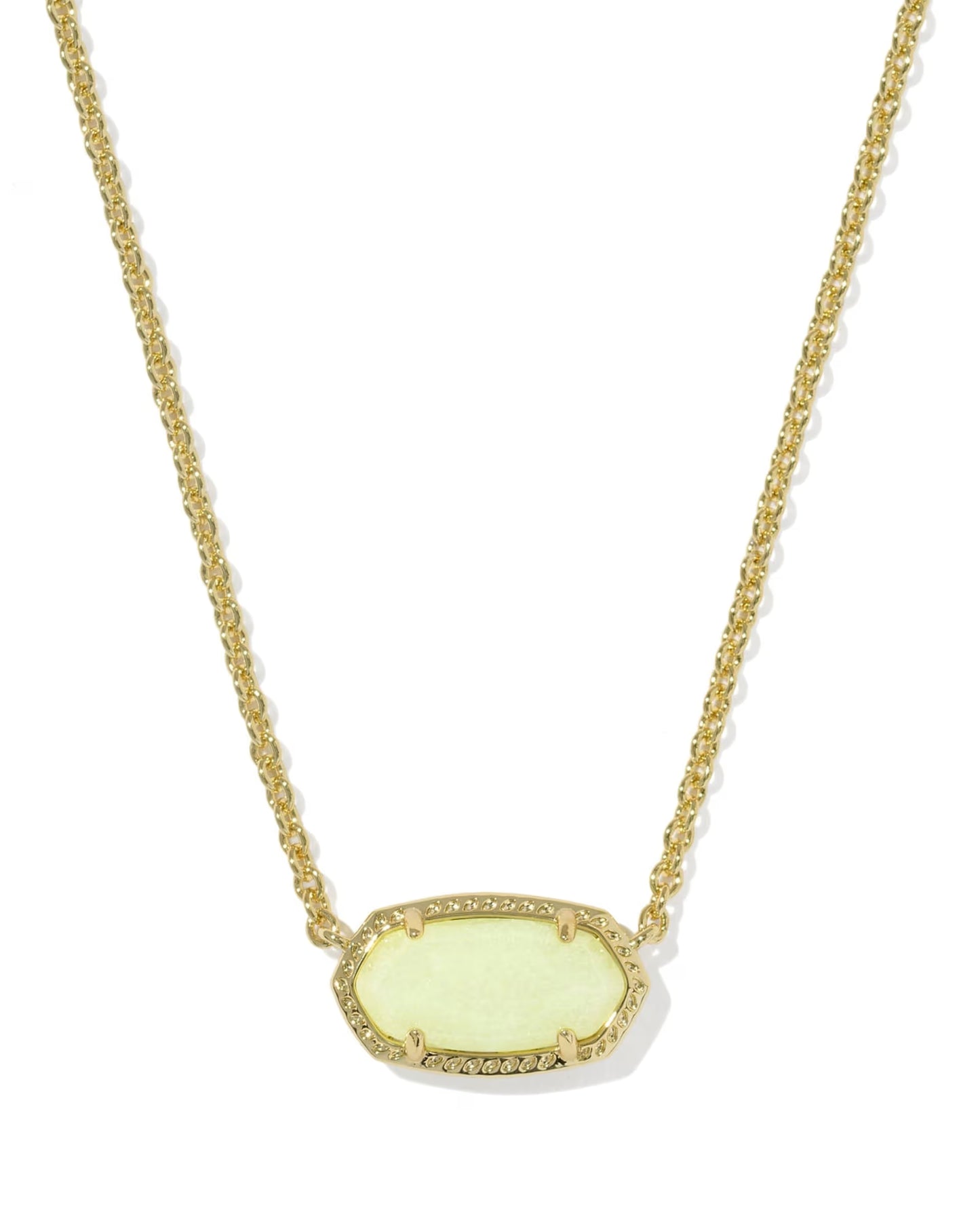 Kendra Scott Elisa Gold Boo Short Pendant Necklace -  White Glow In The Dark Glass