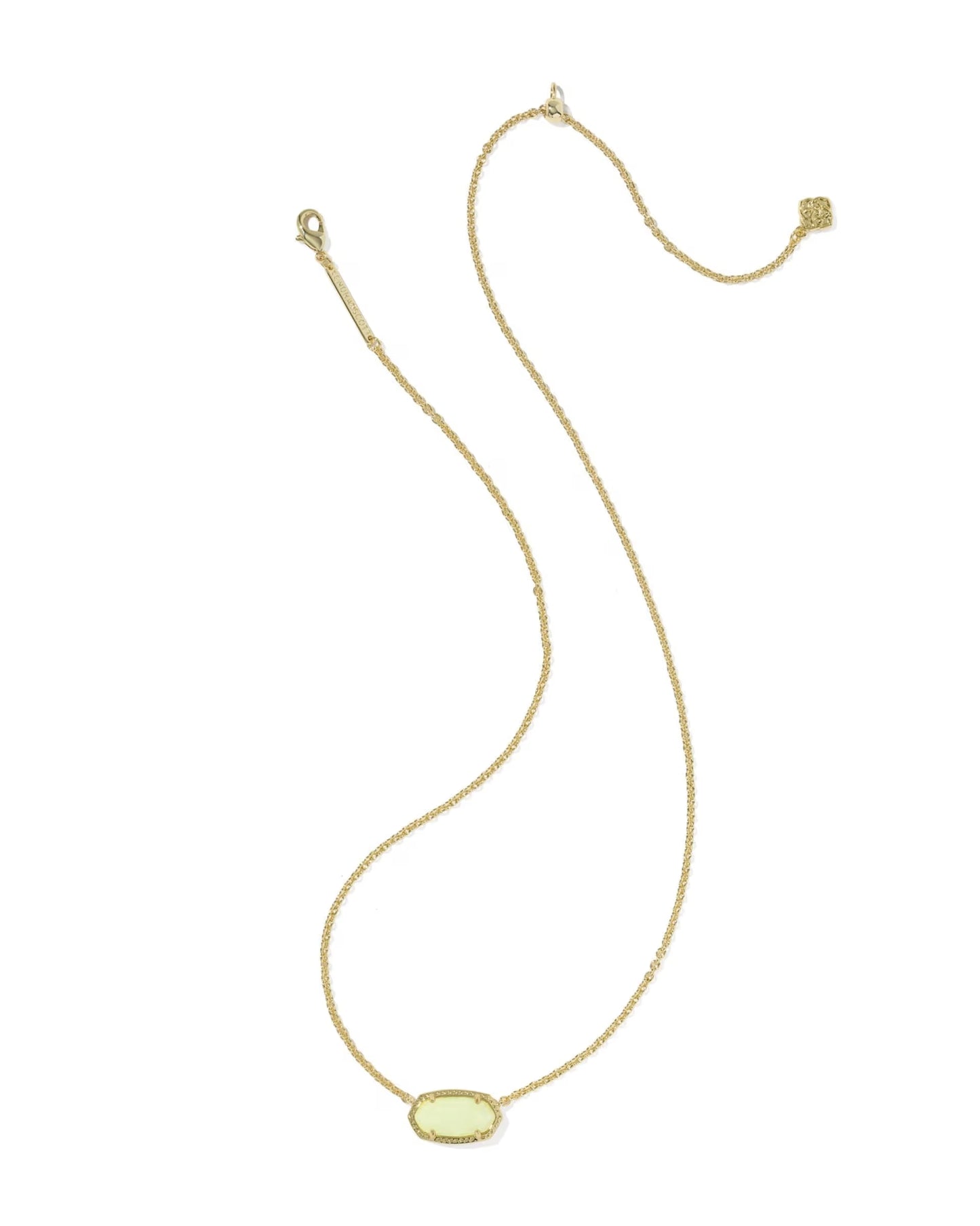 Kendra Scott Elisa Gold Boo Short Pendant Necklace -  White Glow In The Dark Glass
