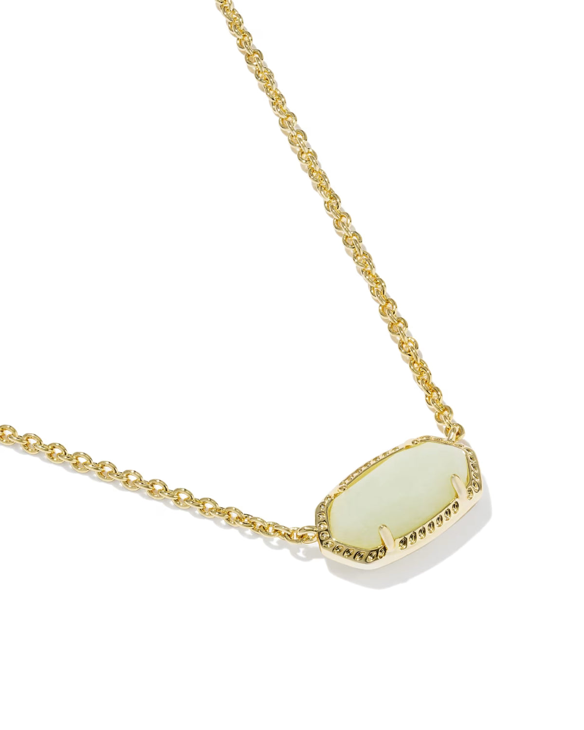 Kendra Scott Elisa Gold Boo Short Pendant Necklace -  White Glow In The Dark Glass