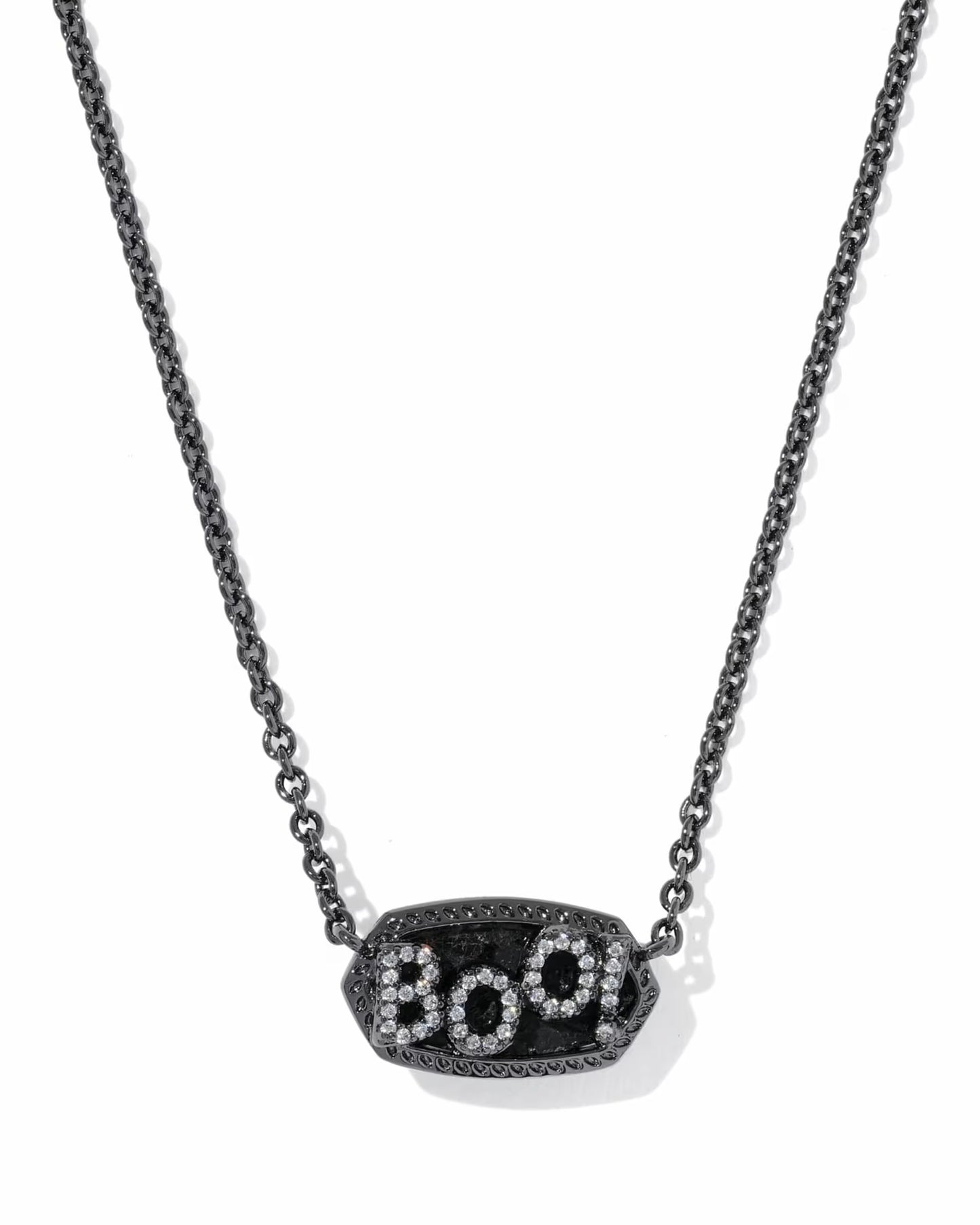 Kendra Scott Elisa Gunmetal Boo Short Pendant Necklace -  Gunmetal