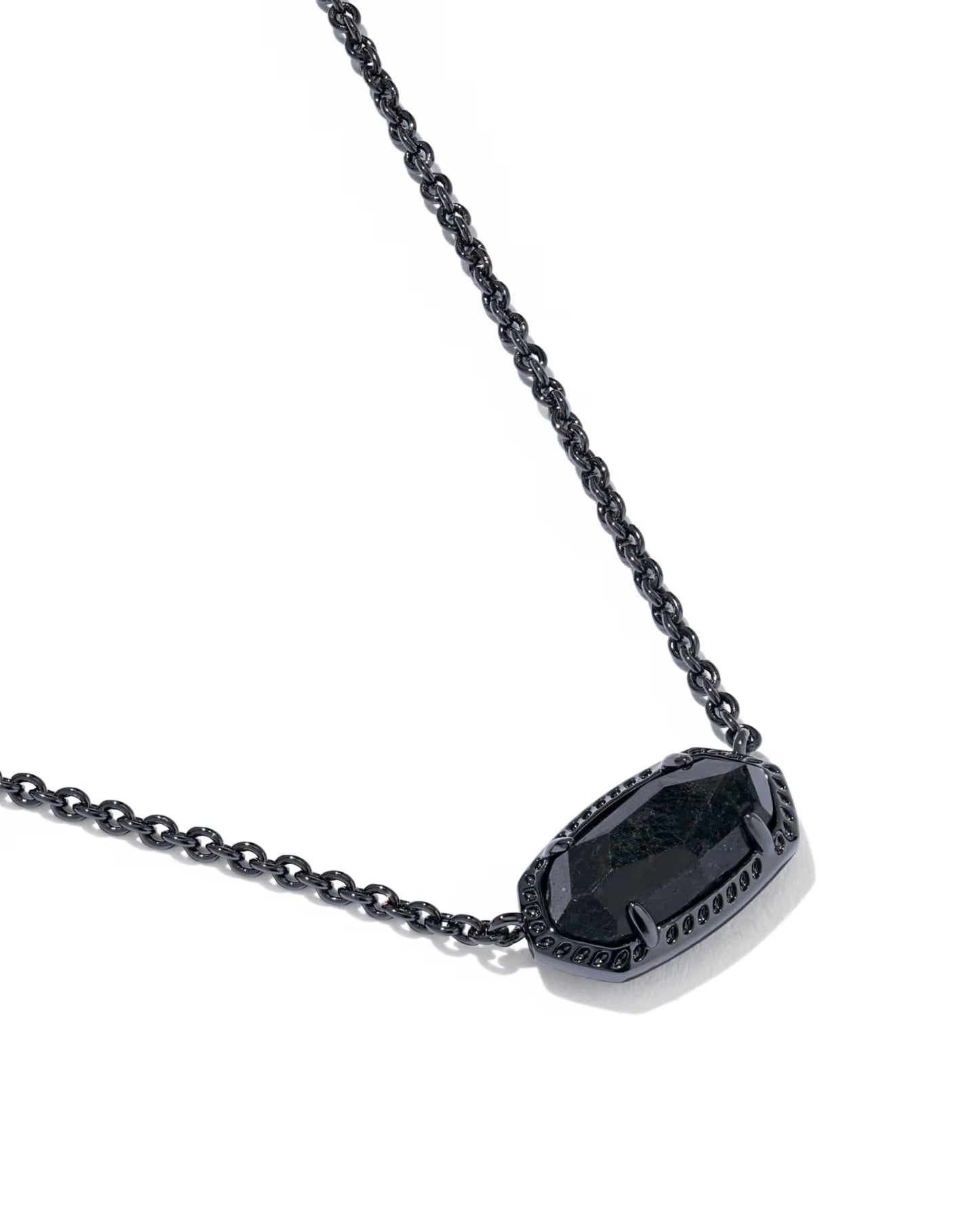 Kendra Scott Elisa Gunmetal Boo Short Pendant Necklace -  Gunmetal