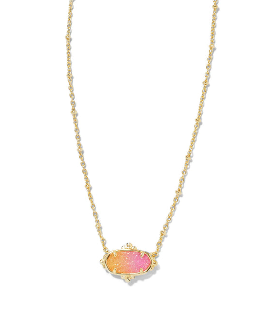 Kendra Scott Elisa Gold or Silver Petal Framed Short Pendant Necklace (2 colors)