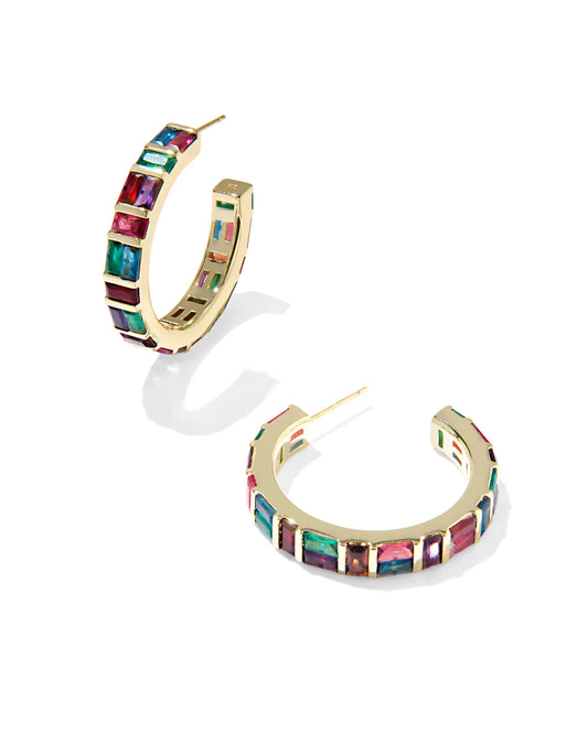 Kendra Scott Jamie Gold Hoop Earrings Multi Mix