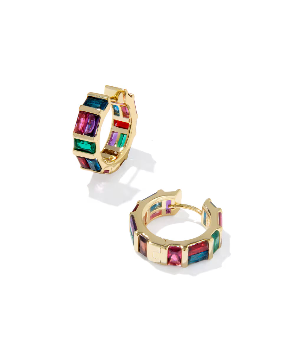 Kendra Scott Jamie Gold Huggie Earrings Multi Mix