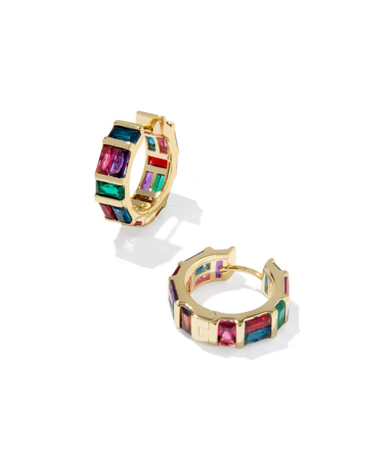 Kendra Scott Jamie Gold Huggie Earrings Multi Mix