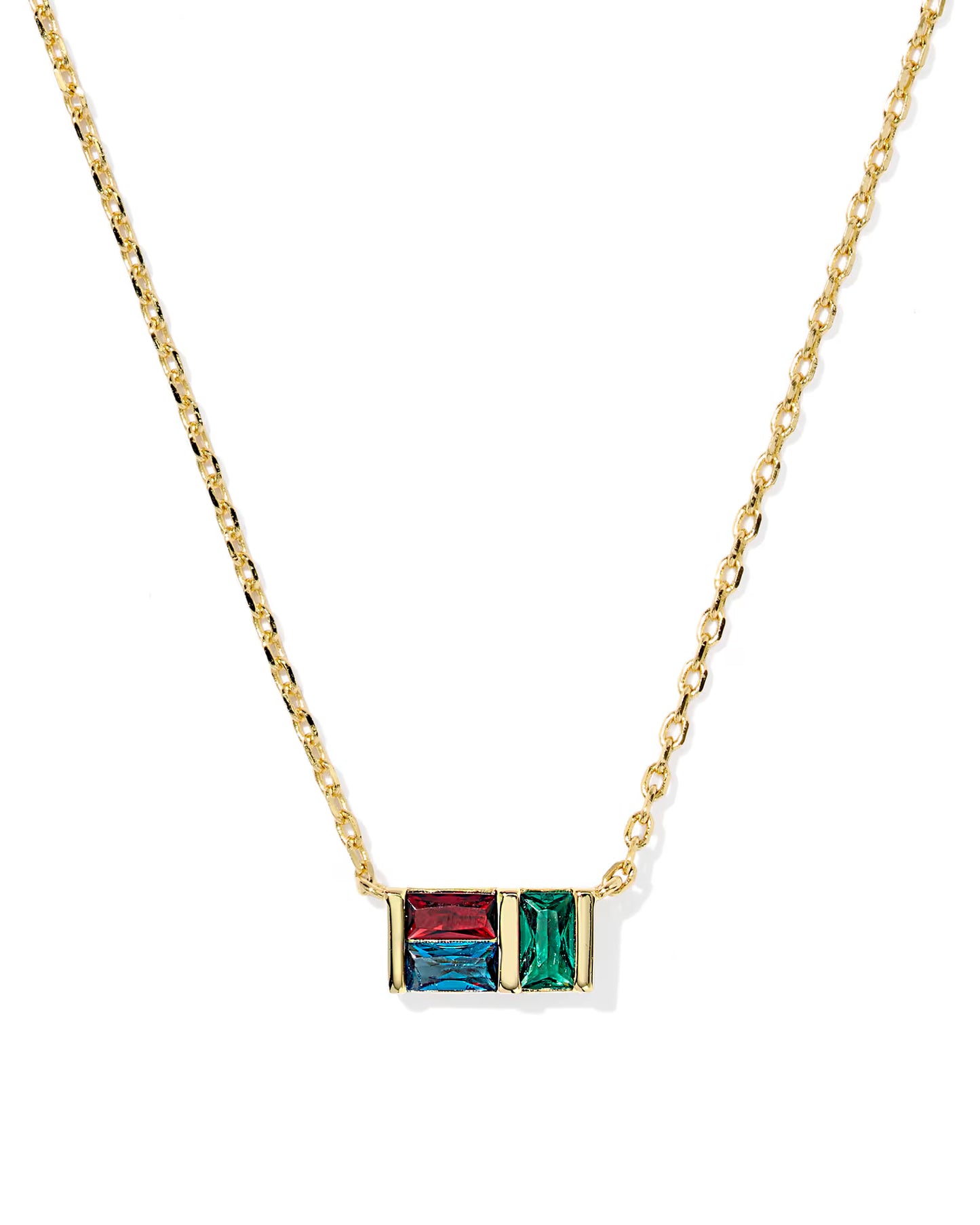 Kendra Scott Jamie Gold Short Pendant Necklace Multi Mix