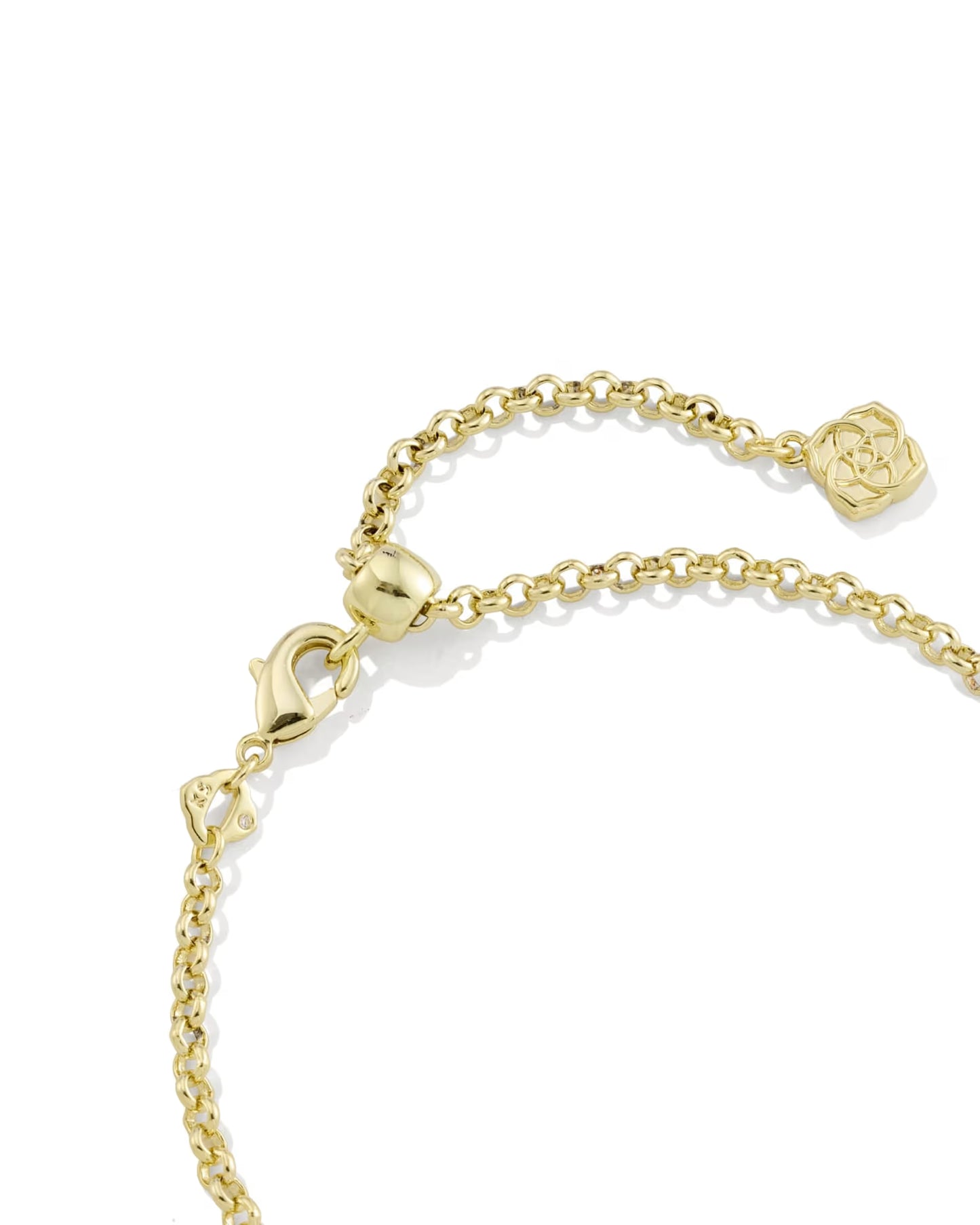 Kendra Scott Mallory Crystal Gold Delicate Chain Bracelet