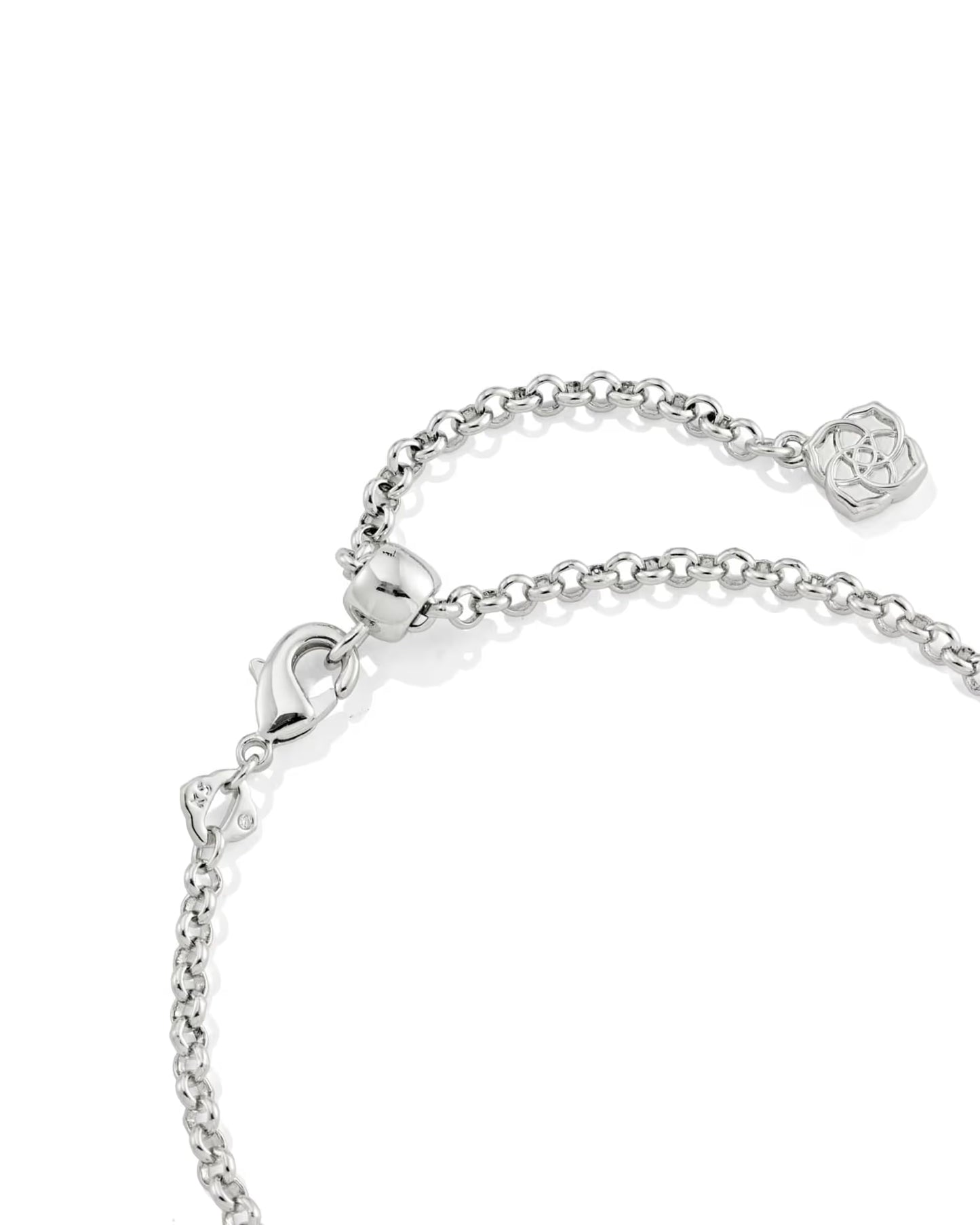 Kendra Scott Mallory Crystal Silver Delicate Chain Bracelet