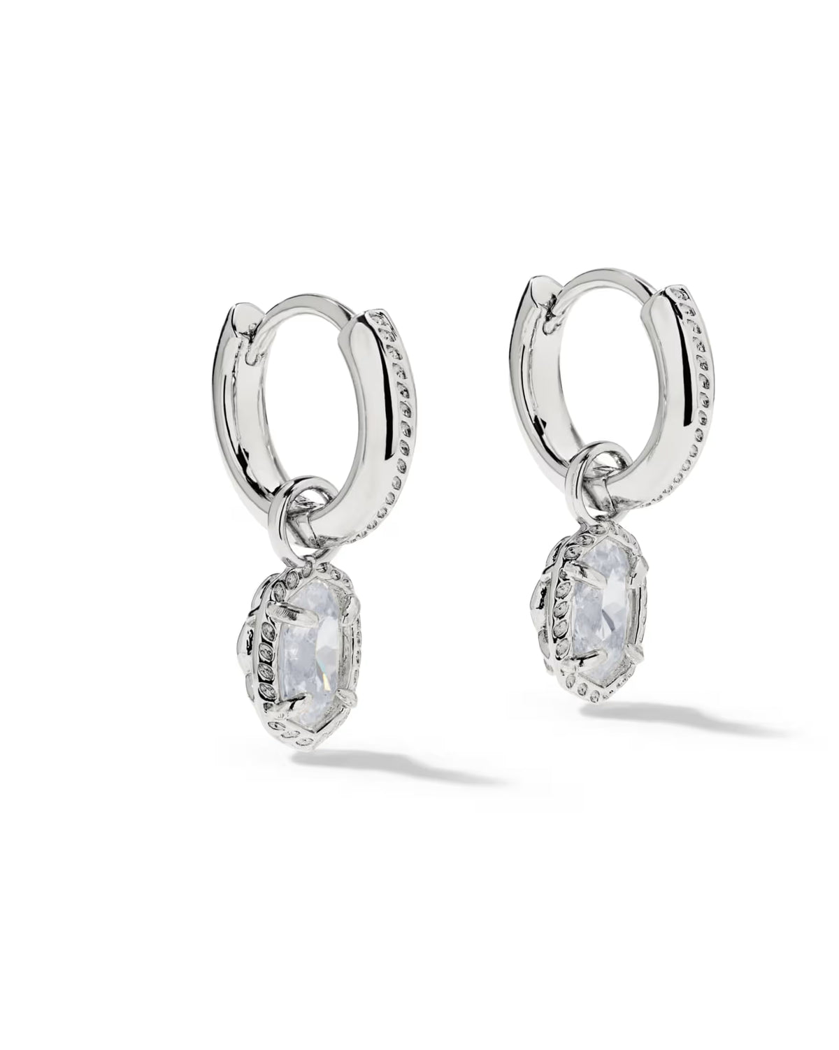 Kendra Scott Mini Ellie Luxe Silver Huggie Earrings