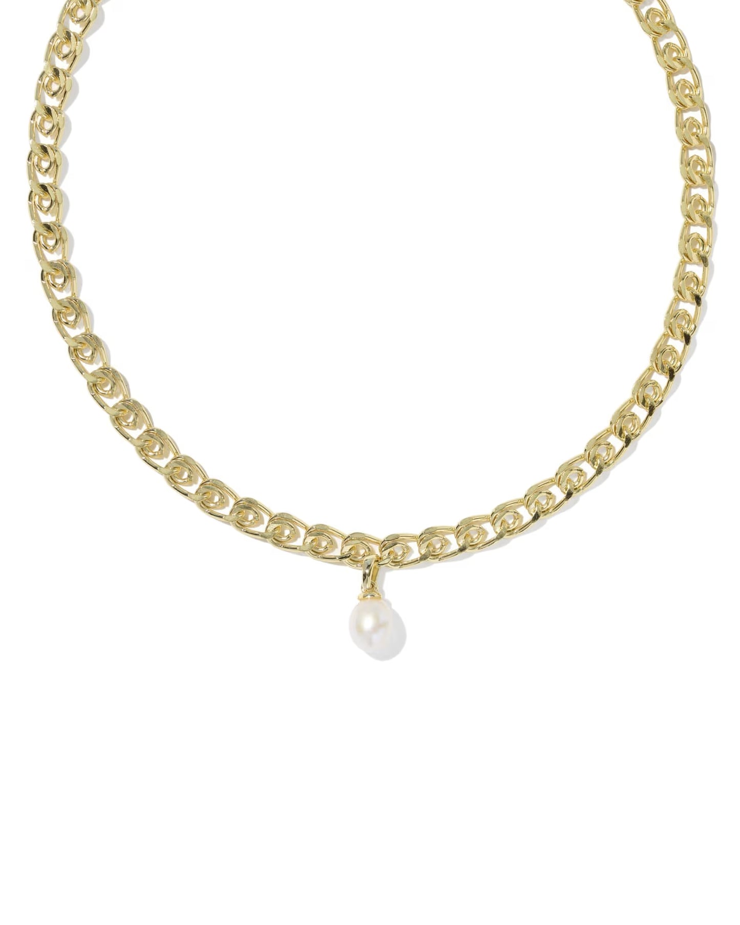Kendra Scott Oakland Pearl Gold Chain Necklace