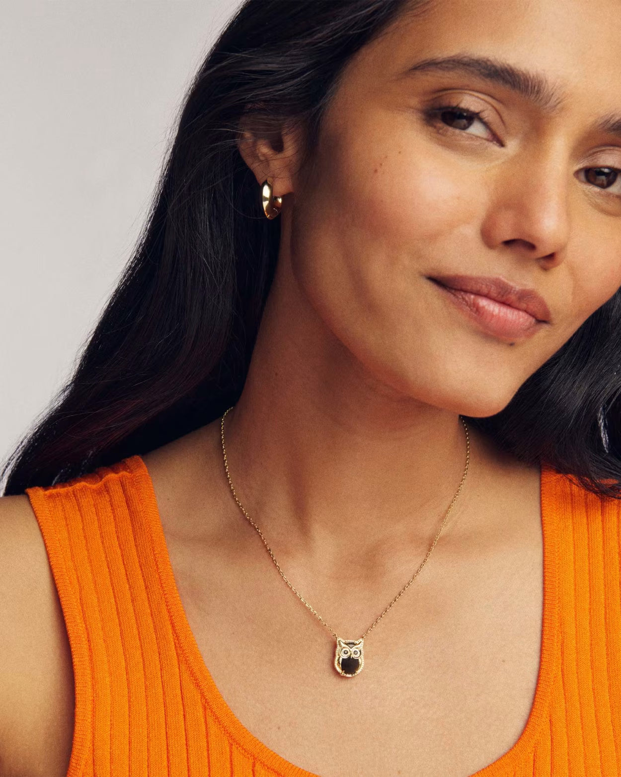 Kendra Scott Owl Gold Short Pendant Necklace
