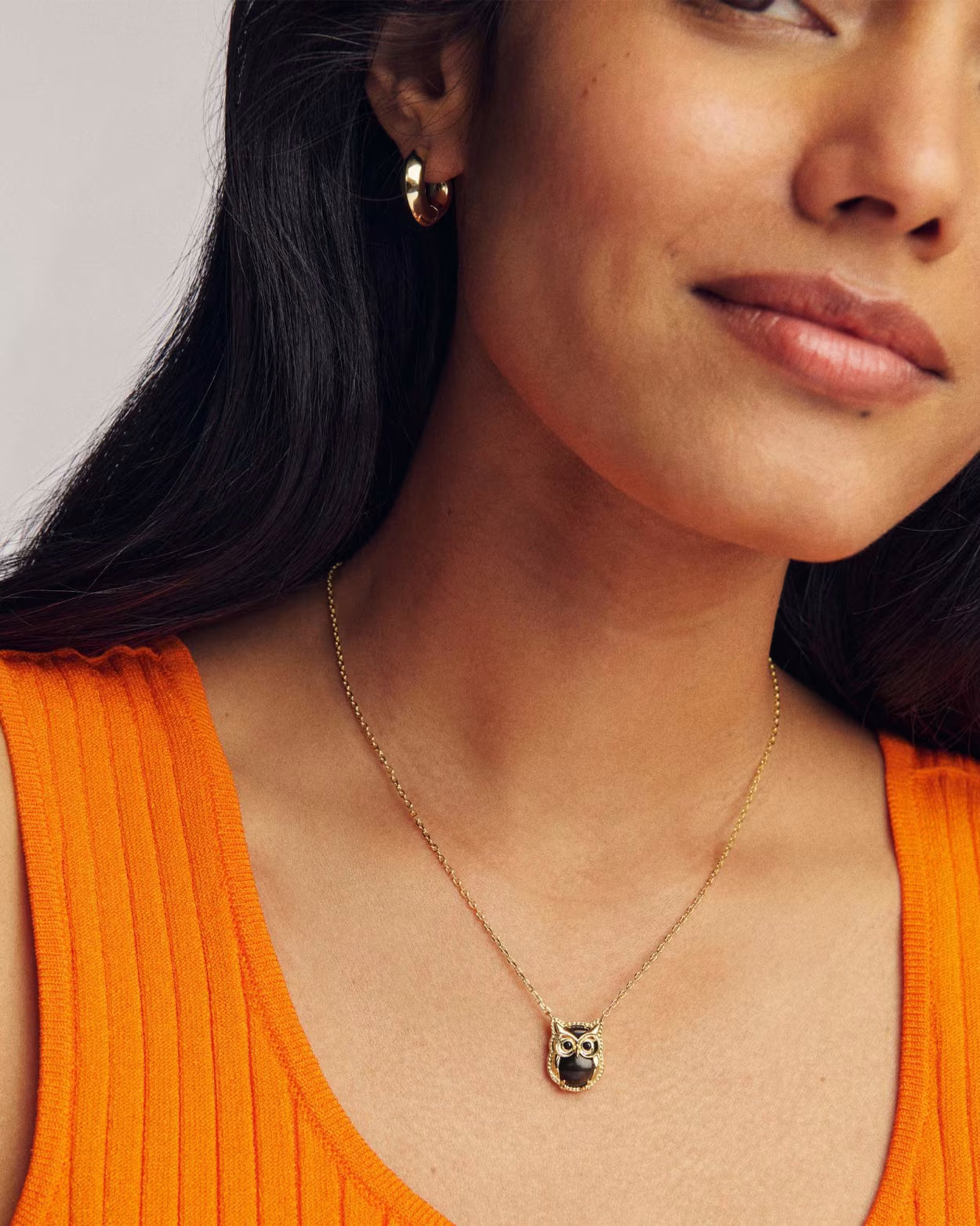 Kendra Scott Owl Gold Short Pendant Necklace