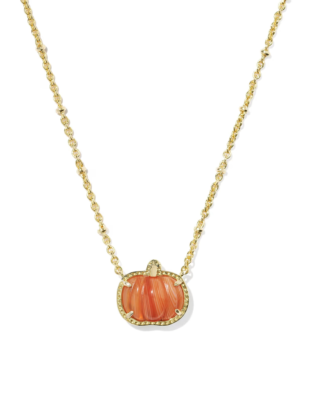 Kendra Scott Pumpkin Gold Short Pendant Necklace