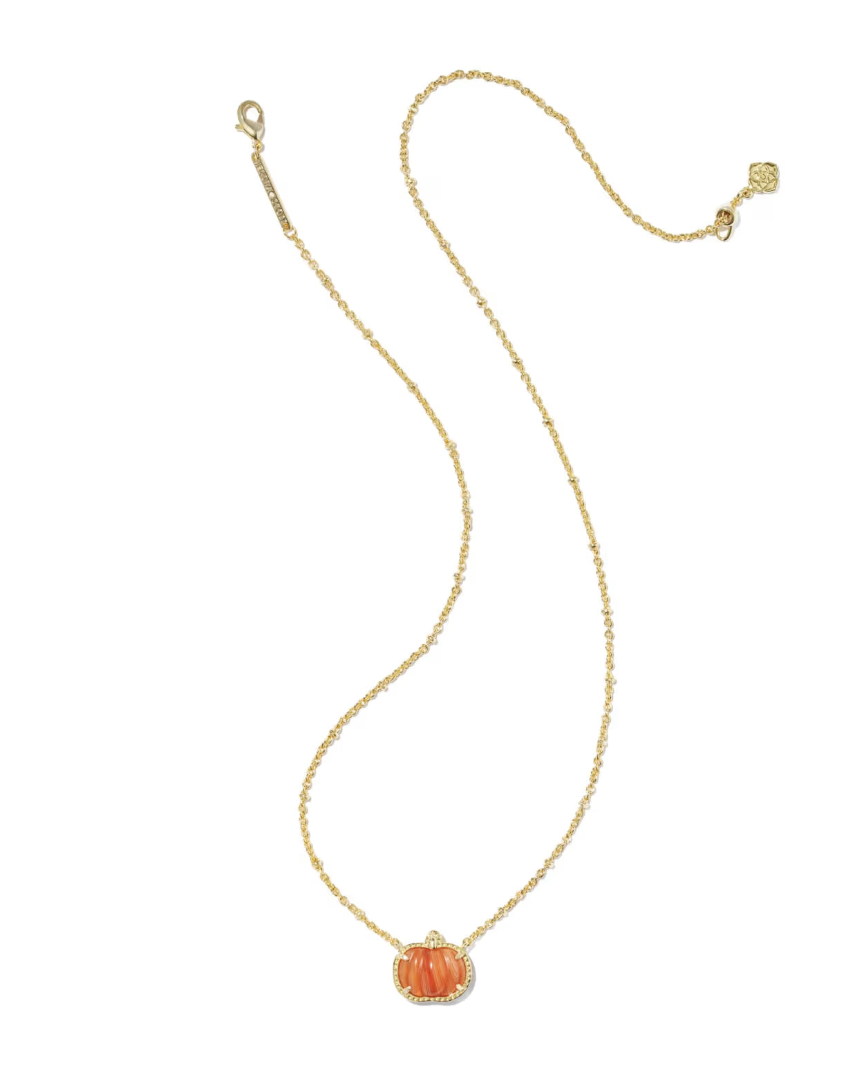 Kendra Scott Pumpkin Gold Short Pendant Necklace