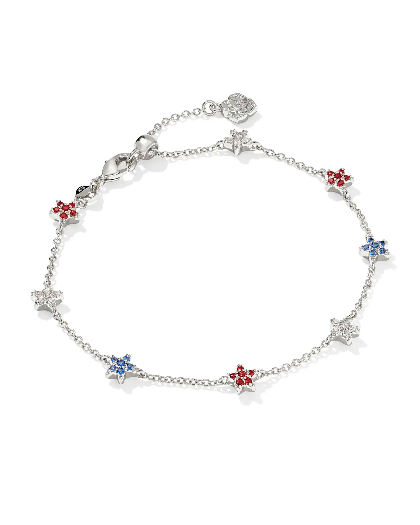 Kendra Scott Sierra Star Gold or Silver Crystal Delicate Chain Bracelet