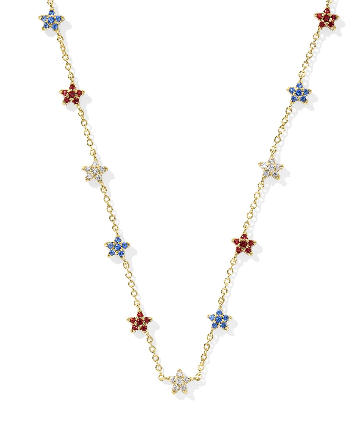 Kendra Scott Sierra Star Gold or Silver Crystal Strand Necklace